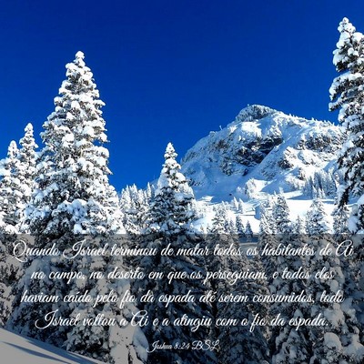 Picture 03 - Joshua 8:24 BSL - Quando Israel terminou de matar todos os - Bible Verse Picture