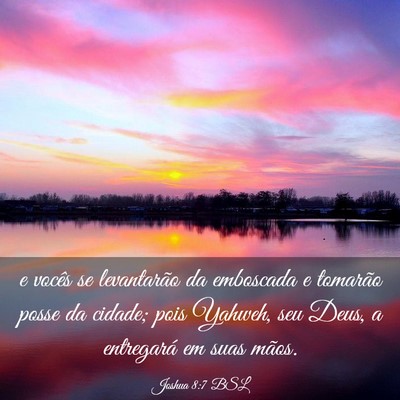Picture 03 - Joshua 8:7 BSL - e vocês se levantarão da emboscada e tomarão - Bible Verse Picture