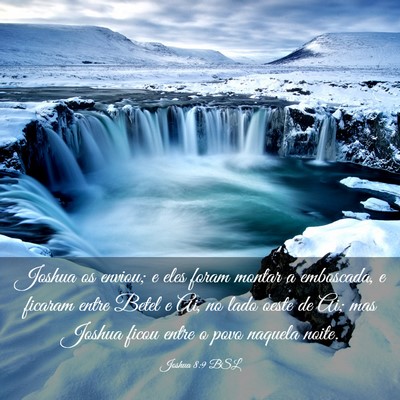 Picture 03 - Joshua 8:9 BSL - Joshua os enviou; e eles foram montar a - Bible Verse Picture