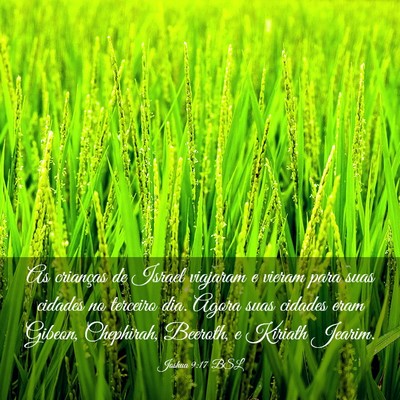 Picture 03 - Joshua 9:17 BSL - As crianças de Israel viajaram e vieram para - Bible Verse Picture