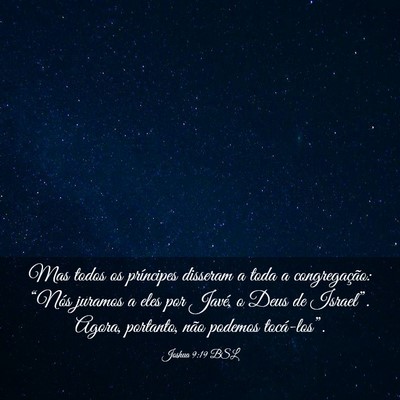 Picture 03 - Joshua 9:19 BSL - Mas todos os príncipes disseram a toda a - Bible Verse Picture