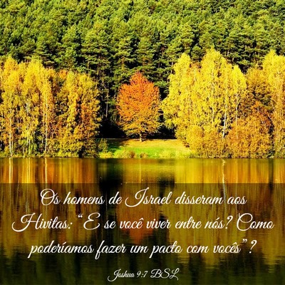 Picture 03 - Joshua 9:7 BSL - Os homens de Israel disseram aos Hivitas: “E se - Bible Verse Picture