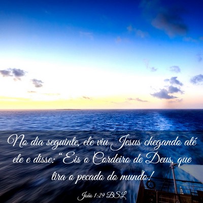 Picture 03 - João 1:29 BSL - No dia seguinte, ele viu Jesus chegando até ele - Bible Verse Picture