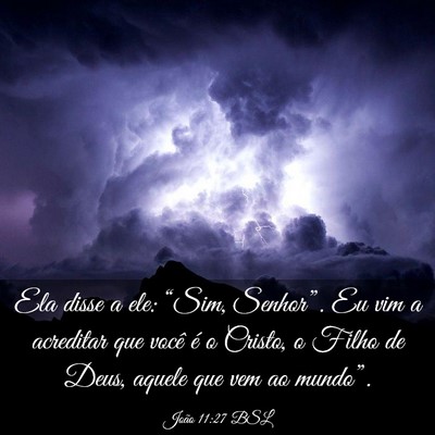 Picture 03 - João 11:27 BSL - Ela disse a ele: “Sim, Senhor”. Eu vim a - Bible Verse Picture