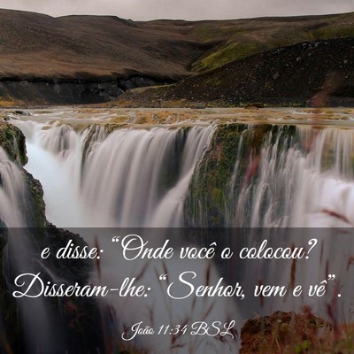 Picture 03 - João 11:34 BSL - e disse: “Onde você o colocou? Disseram-lhe: - Bible Verse Picture