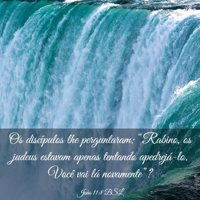 Picture 03 - João 11:8 BSL - Os discípulos lhe perguntaram: “Rabino, os - Bible Verse Picture