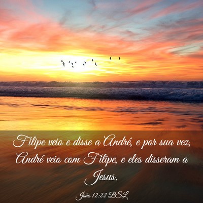 Picture 03 - João 12:22 BSL - Filipe veio e disse a André, e por sua vez, - Bible Verse Picture