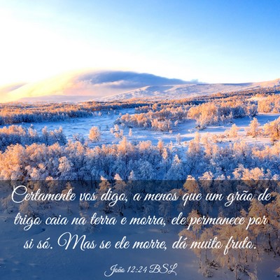 Picture 03 - João 12:24 BSL - Certamente vos digo, a menos que um grão de - Bible Verse Picture