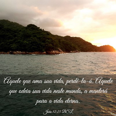 Picture 03 - João 12:25 BSL - Aquele que ama sua vida, perdê-la-á. Aquele que - Bible Verse Picture