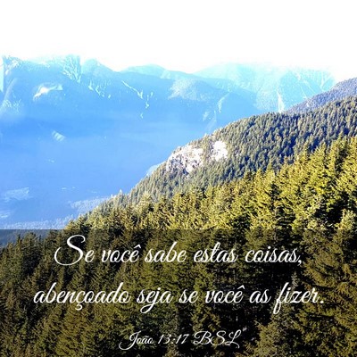 Picture 03 - João 13:17 BSL - Se você sabe estas coisas, abençoado seja se - Bible Verse Picture