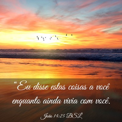 Picture 03 - João 14:25 BSL - “Eu disse estas coisas a você enquanto ainda - Bible Verse Picture