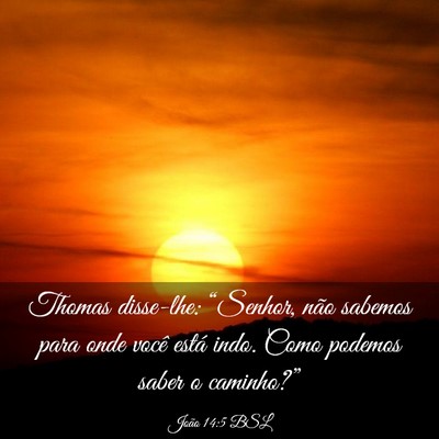 Picture 03 - João 14:5 BSL - Thomas disse-lhe: “Senhor, não sabemos para - Bible Verse Picture