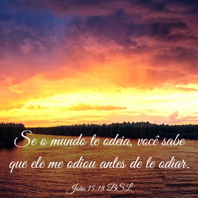 Picture 03 - João 15:18 BSL - Se o mundo te odeia, você sabe que ele me odiou - Bible Verse Picture
