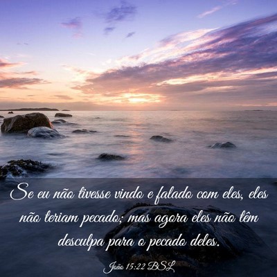 Picture 03 - João 15:22 BSL - Se eu não tivesse vindo e falado com eles, eles - Bible Verse Picture