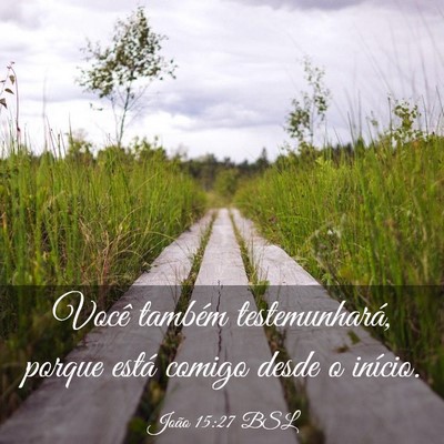 Picture 03 - João 15:27 BSL - Você também testemunhará, porque está comigo - Bible Verse Picture