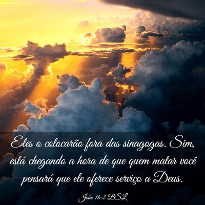 Picture 03 - João 16:2 BSL - Eles o colocarão fora das sinagogas. Sim, está - Bible Verse Picture