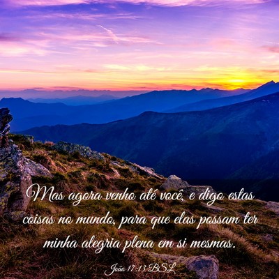 Picture 03 - João 17:13 BSL - Mas agora venho até você, e digo estas coisas - Bible Verse Picture