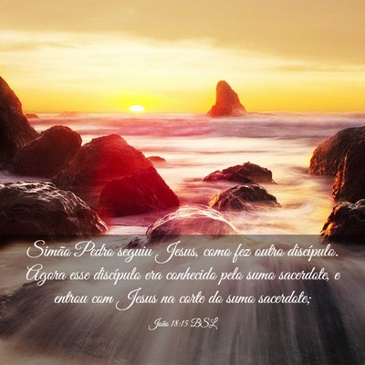 Picture 03 - João 18:15 BSL - Simão Pedro seguiu Jesus, como fez outro - Bible Verse Picture