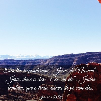 Picture 03 - João 18:5 BSL - Eles lhe responderam: “Jesus de Nazaré”. - Bible Verse Picture