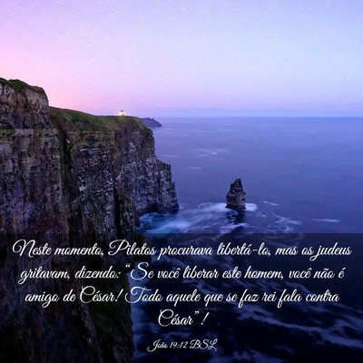 Picture 03 - João 19:12 BSL - Neste momento, Pilatos procurava libertá-lo, mas - Bible Verse Picture