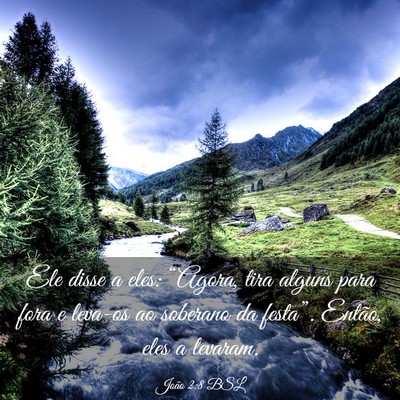 Picture 03 - João 2:8 BSL - Ele disse a eles: “Agora, tira alguns para fora - Bible Verse Picture