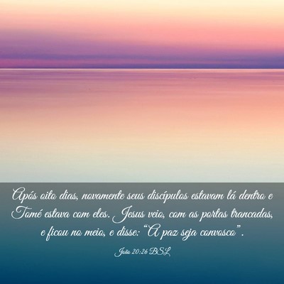 Picture 03 - João 20:26 BSL - Após oito dias, novamente seus discípulos - Bible Verse Picture