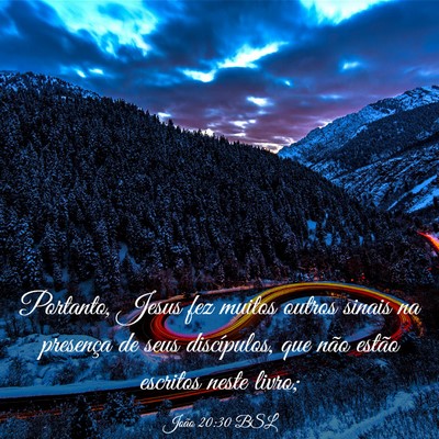 Picture 03 - João 20:30 BSL - Portanto, Jesus fez muitos outros sinais na - Bible Verse Picture