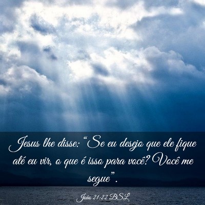 Picture 03 - João 21:22 BSL - Jesus lhe disse: “Se eu desejo que ele fique - Bible Verse Picture
