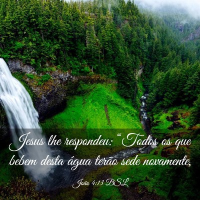 Picture 03 - João 4:13 BSL - Jesus lhe respondeu: “Todos os que bebem desta - Bible Verse Picture