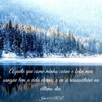 Picture 03 - João 6:54 BSL - Aquele que come minha carne e bebe meu sangue tem - Bible Verse Picture