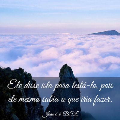 Picture 03 - João 6:6 BSL - Ele disse isto para testá-lo, pois ele mesmo - Bible Verse Picture