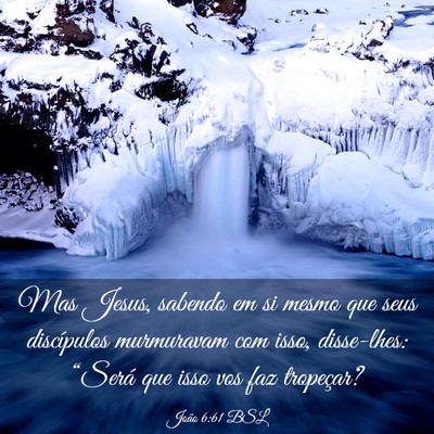 Picture 03 - João 6:61 BSL - Mas Jesus, sabendo em si mesmo que seus - Bible Verse Picture