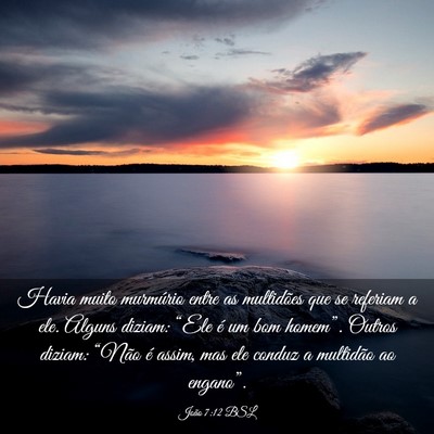 Picture 03 - João 7:12 BSL - Havia muito murmúrio entre as multidões que se - Bible Verse Picture
