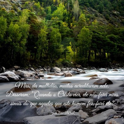 Picture 03 - João 7:31 BSL - Mas, da multidão, muitos acreditavam nele. - Bible Verse Picture
