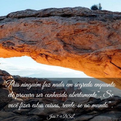 Picture 03 - João 7:4 BSL - Pois ninguém faz nada em segredo enquanto ele - Bible Verse Picture
