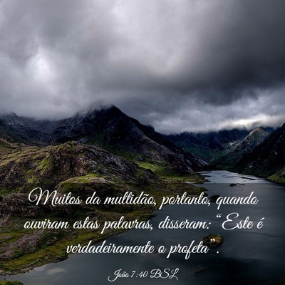 Picture 03 - João 7:40 BSL - Muitos da multidão, portanto, quando ouviram - Bible Verse Picture