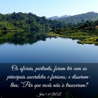 Picture 03 - João 7:45 BSL - Os oficiais, portanto, foram ter com os - Bible Verse Picture