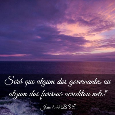 Picture 03 - João 7:48 BSL - Será que algum dos governantes ou algum dos - Bible Verse Picture