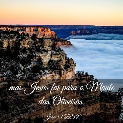 Picture 03 - João 8:1 BSL - mas Jesus foi para o Monte das - Bible Verse Picture
