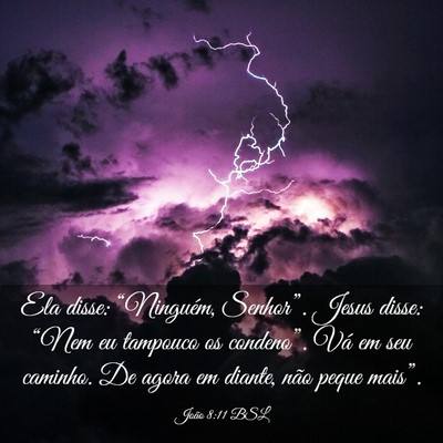 Picture 03 - João 8:11 BSL - Ela disse: “Ninguém, Senhor”. Jesus disse: - Bible Verse Picture