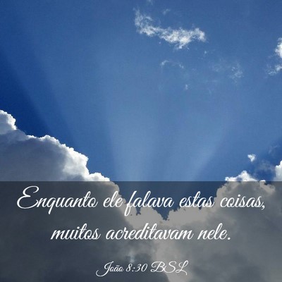 Picture 03 - João 8:30 BSL - Enquanto ele falava estas coisas, muitos - Bible Verse Picture