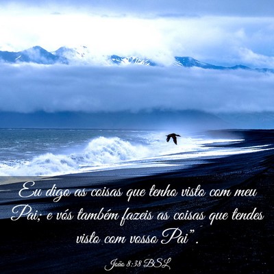 Picture 03 - João 8:38 BSL - Eu digo as coisas que tenho visto com meu Pai; e - Bible Verse Picture