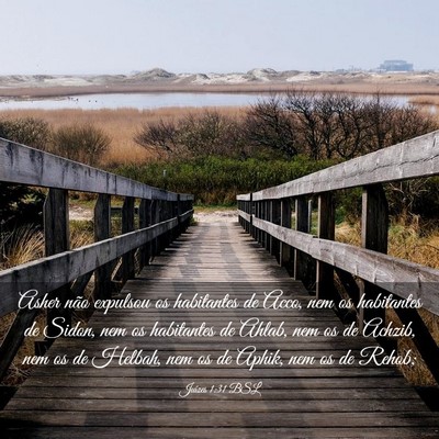 Picture 03 - Juízes 1:31 BSL - Asher não expulsou os habitantes de Acco, nem os - Bible Verse Picture