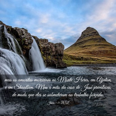 Picture 03 - Juízes 1:35 BSL - mas os amoritas morariam no Monte Heres, em - Bible Verse Picture