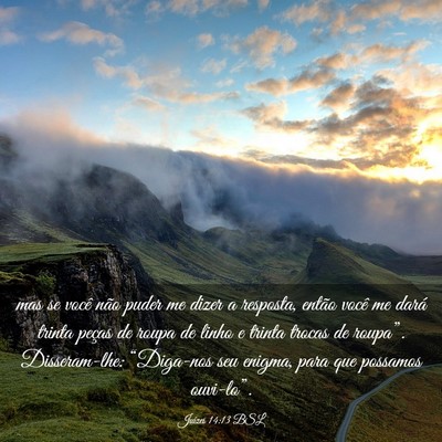 Picture 03 - Juízes 14:13 BSL - mas se você não puder me dizer a resposta, - Bible Verse Picture
