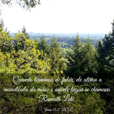 Picture 03 - Juízes 15:17 BSL - Quando terminou de falar, ele atirou a mandíbula - Bible Verse Picture