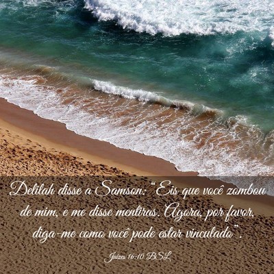 Picture 03 - Juízes 16:10 BSL - Delilah disse a Samson: “Eis que você zombou - Bible Verse Picture