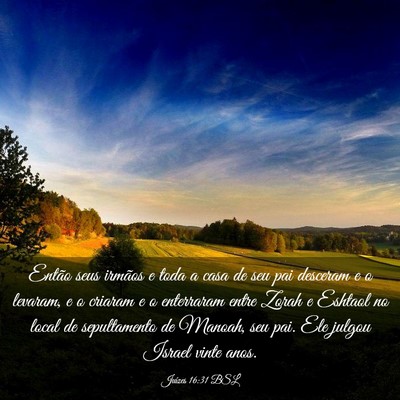 Picture 03 - Juízes 16:31 BSL - Então seus irmãos e toda a casa de seu pai - Bible Verse Picture