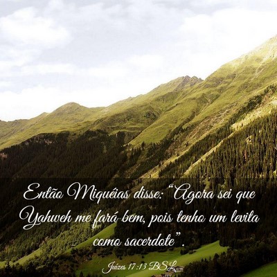 Picture 03 - Juízes 17:13 BSL - Então Miquéias disse: “Agora sei que Yahweh - Bible Verse Picture