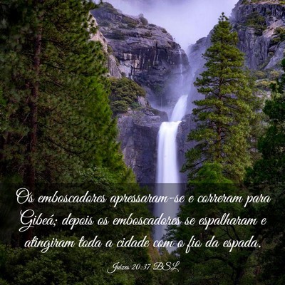 Picture 03 - Juízes 20:37 BSL - Os emboscadores apressaram-se e correram para - Bible Verse Picture